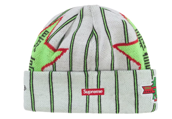 Supreme New Era Stars Beanie ‘WHITE’ (STRIPES)