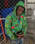 Green Air Ultra World Travel Zip Up Hoodie Wrld