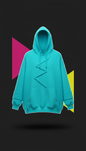 Electric Cyan oversized hoodie