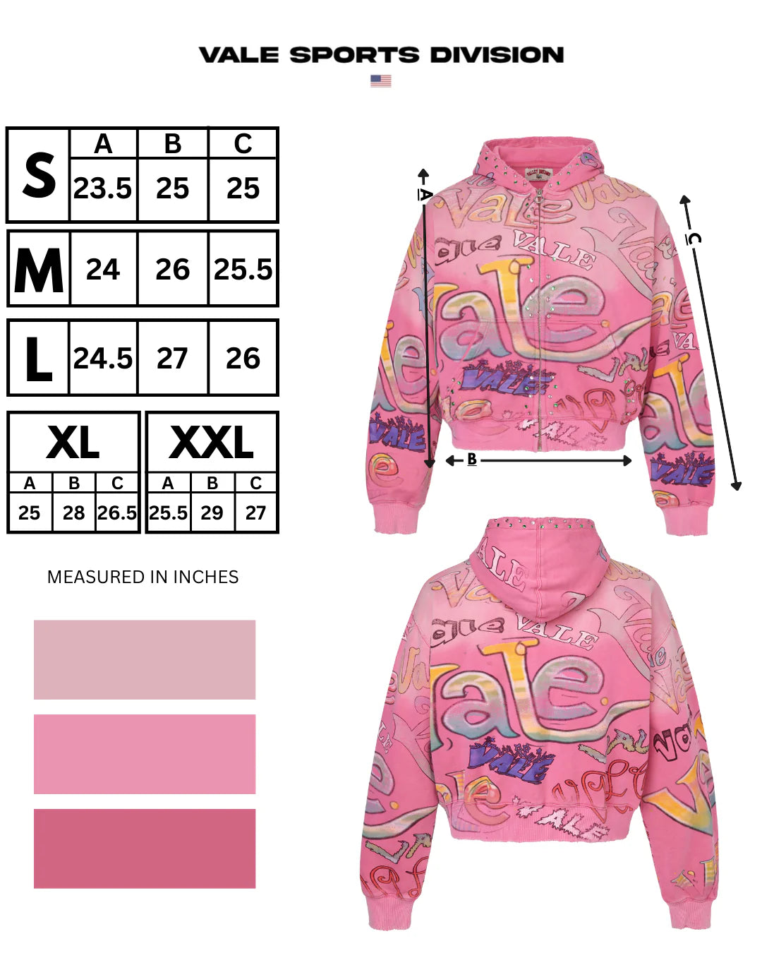 Vale Forever ‘Bubblegum Zip Up’ Pink