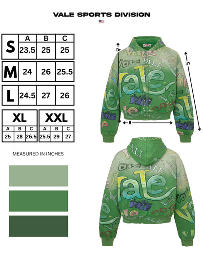 Vale Forever ‘Spearmint’ Zip Up Green