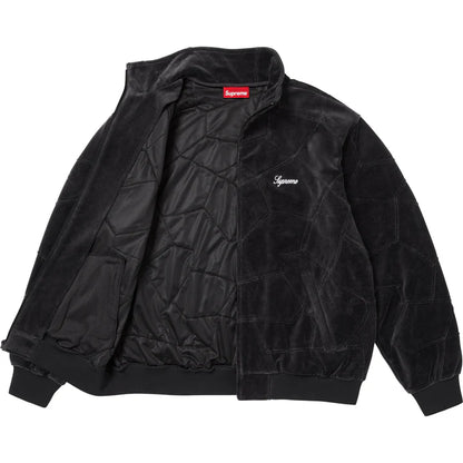 Supreme Patchwork Velour Track Jacket Black