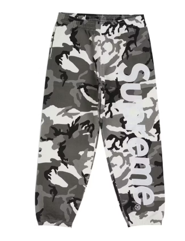 Supreme Satin Applique Sweatpant (SS26) 'SNOW CAMO'