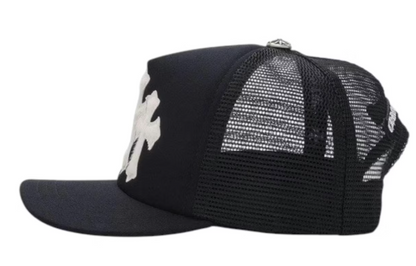 Chrome Hearts White Cemetery Cross CH Trucker Hat