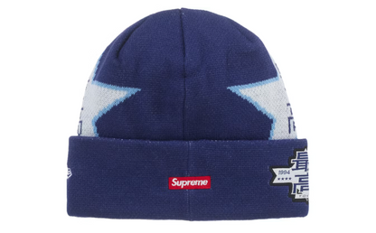 Supreme New Era Stars Beanie 'NAVY'