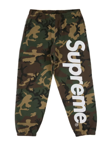 Supreme Satin Applique Sweatpant (SS26) 'WOODLAND CAMO'