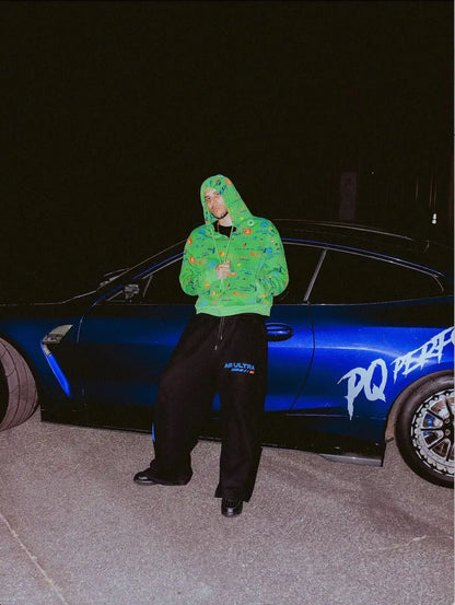 Green Air Ultra World Travel Zip Up Hoodie Wrld