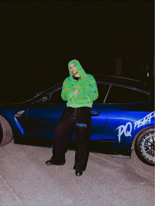 Green Air Ultra World Travel Zip Up Hoodie Wrld
