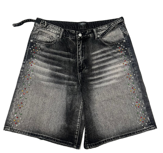 HMDDLA 'H-STAR CRYSTAL JORT' (WASHED BLACK)