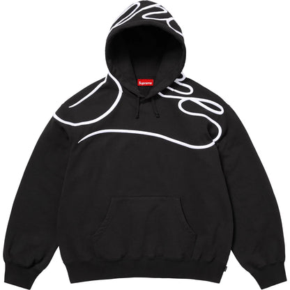 Supreme Shoulder Script Hooded Sweatshirt Black