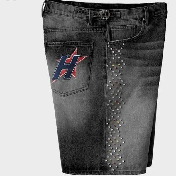 HMDDLA 'H-STAR CRYSTAL JORT' (WASHED BLACK)